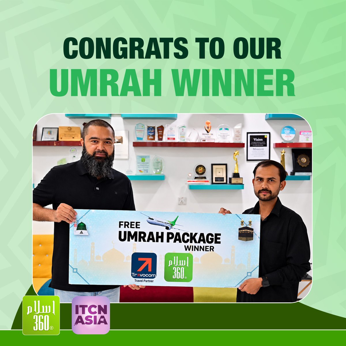 the_islam_360's tweet photo. Congratulations to our Free Umrah Package Winner.
A memorable moment made possible by Islam360 x Travocom. May Allah accept the journey and make it full of blessings.
#Islam360 #Travocom #FreeUmrah #UmrahWinner #ITCNAsia #Islam360Community #UmrahPackage https://t.co/s2V0YWKUg0