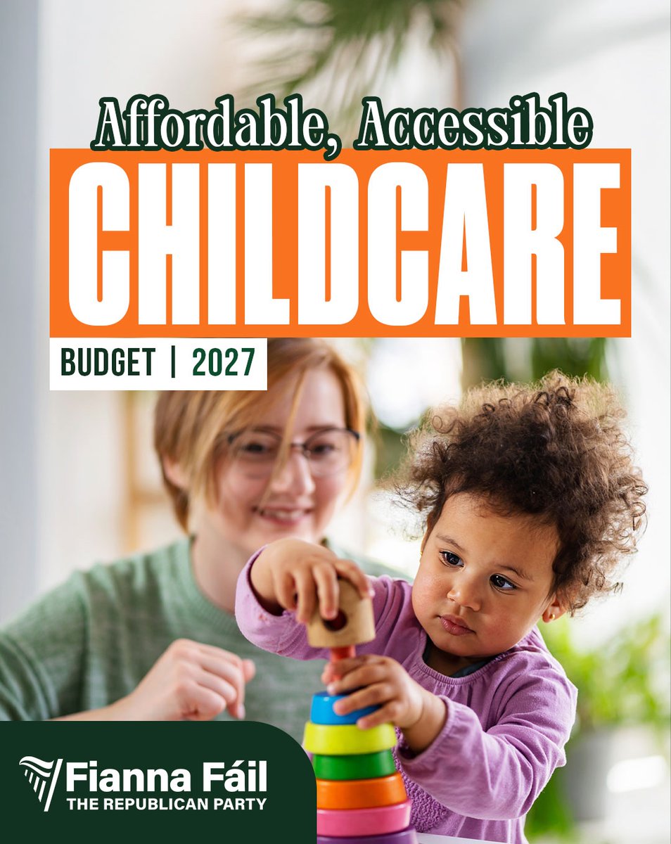 fiannafailparty's tweet photo. Fianna Fáil with @NormaFoleyTD1 committed to making childcare more affordable and accessible for families.

We’re backing meaningful supports to reduce costs and improve access to quality childcare:

👶 https://t.co/B2ehc6ywtI