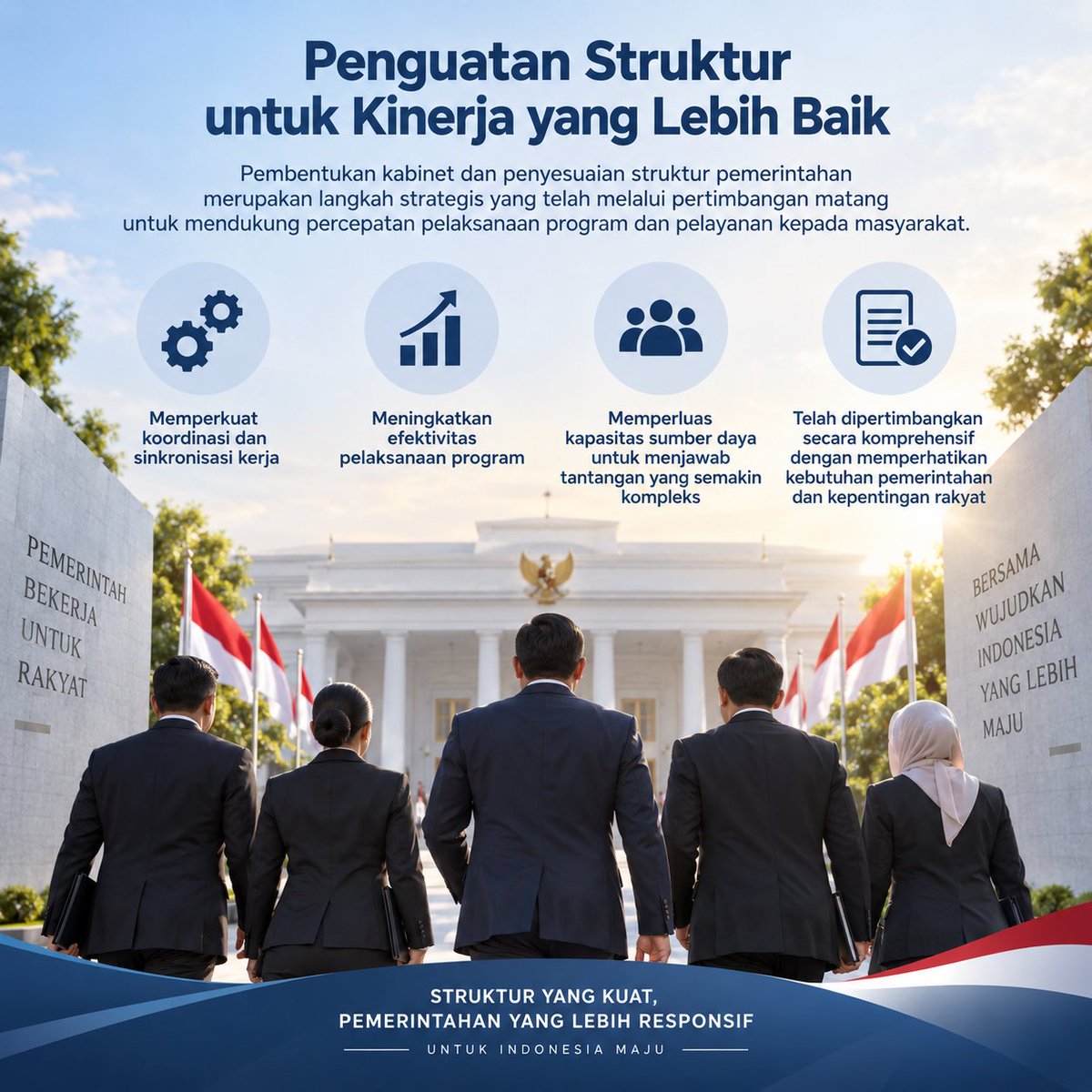 astacitanow's tweet photo. Struktur kuat, kerja lebih cepat untuk Indonesia maju. 🇮🇩

#IndonesiaMaju #Kabinet #Pemerintahan #PelayananPublik https://t.co/s0pPDje5Wf