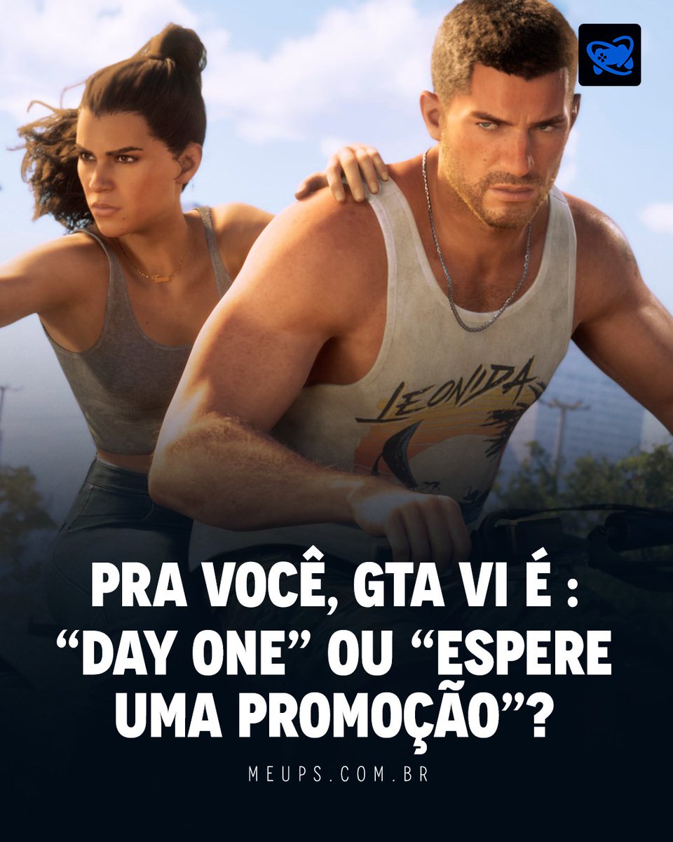 meuplaystation's tweet photo. Deixe a sua opinião - GTA VI pra você é no lançamento ou vai esperar? https://t.co/rmnKehsBFd