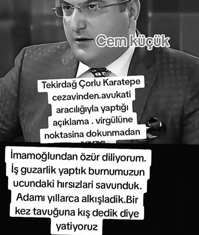 CihanAk06213133's tweet photo. Her zaman söyledik 
Adalet bir gün sizede lazım olacak
Etme bulma dünyası 
Yalanlarla medyada boy gösteriyordun küçük Cem 
#YENİParti 
Fon 
163 milyon nerden geldi
Yazıcı oğlu https://t.co/XyVWa2AnxA