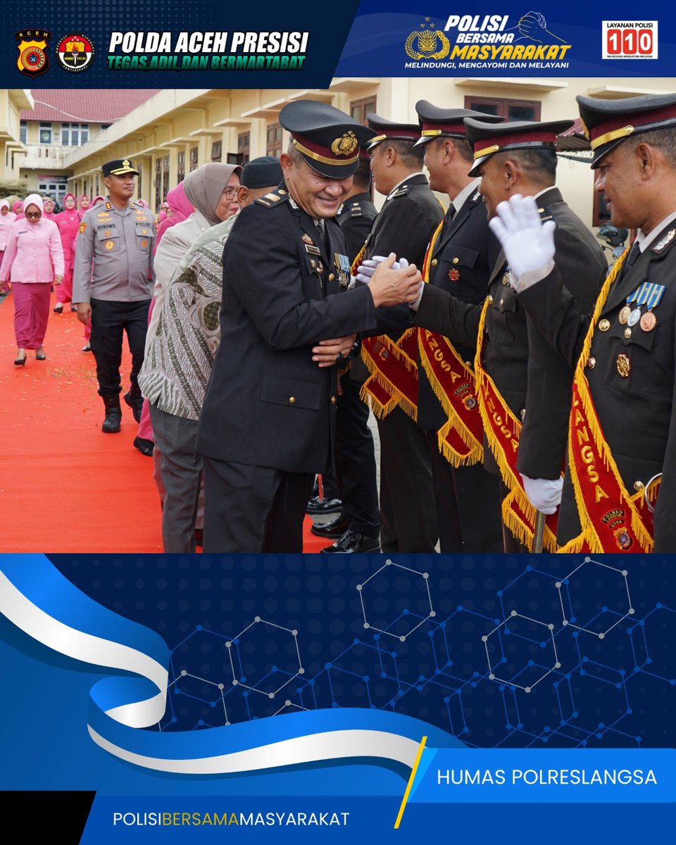 Humaslangsa_'s tweet photo. Kapolres Langsa AKBP Hyrowo, S.I.K. memberikan penghargaan sekaligus melepas personel Polres Langsa yang memasuki masa purna tugas sebagai bentuk apresiasi atas dedikasi, loyalitas, dan pengabdian selama menjalankan tugas.

 #polripresisi #kapolreslangsa #polisibersanamasyarakat https://t.co/2Z3dY2Mi62