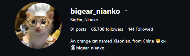 patchsol's tweet photo. i might have found the next pfp cult on instagram

this cat named Xiaonian 小年 is going GIGA viral with 26M views on one video alone

the whole comment section is full of people screenshotting all of the pfps collecting them

https://t.co/SvoO1c30pD
https://t.co/XEGfWAZyZ1 https://t.co/i6dlSUkvMW