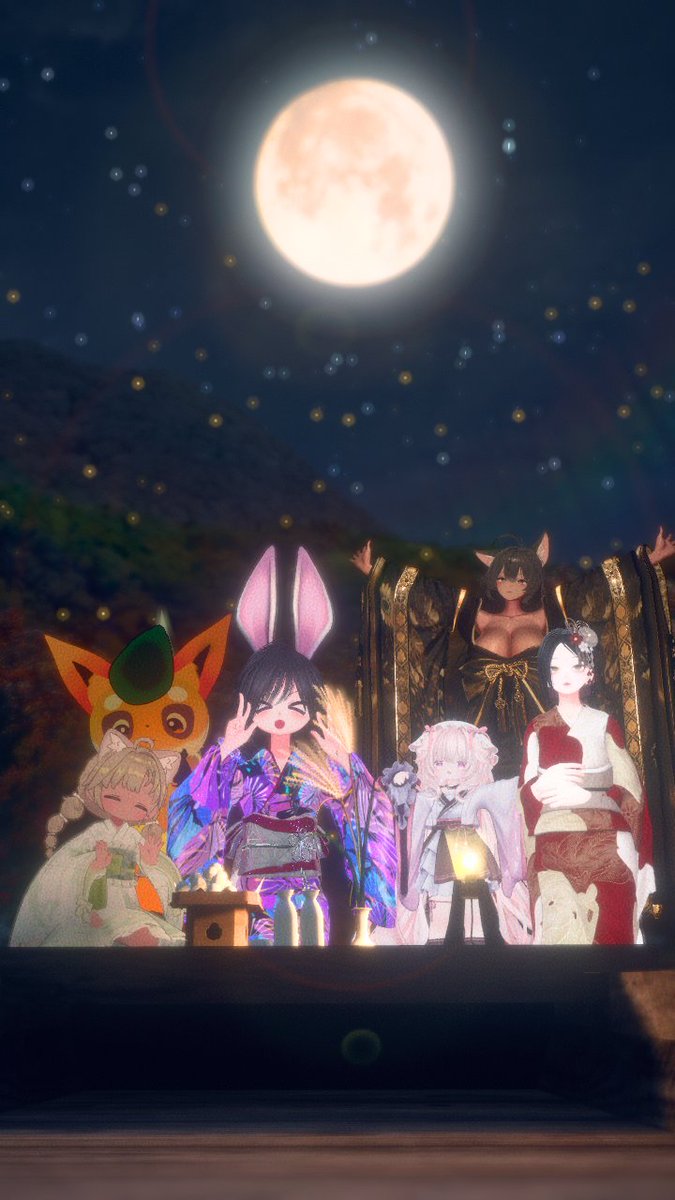 UmaiBurgerCuu's tweet photo. こっちはマツケンとお月見写真といもちゃん集会と初改変の話したりしてみんなでチルしてた時の！ https://t.co/NKtcDoIEoL