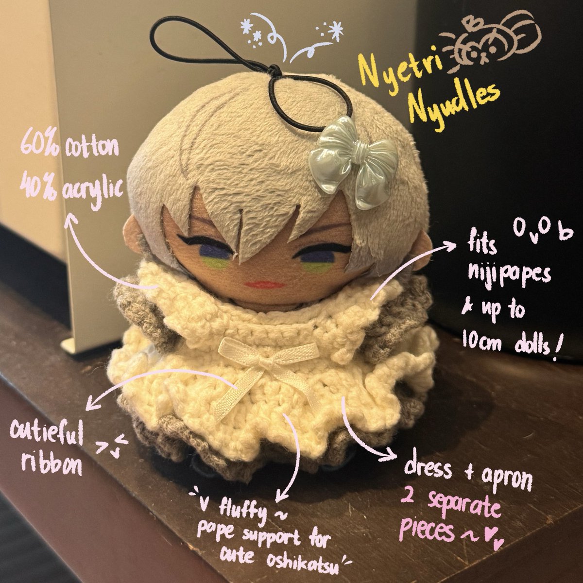 nyetri_nyudles's tweet photo. crochet maid dress set (dress + apron) to make your pape extra cutieful for your oshikatsu dreams 💖

will have more variation of colours during #CF23 itself! 

#comifuro23 #comifuro https://t.co/pJ52e7NpHI