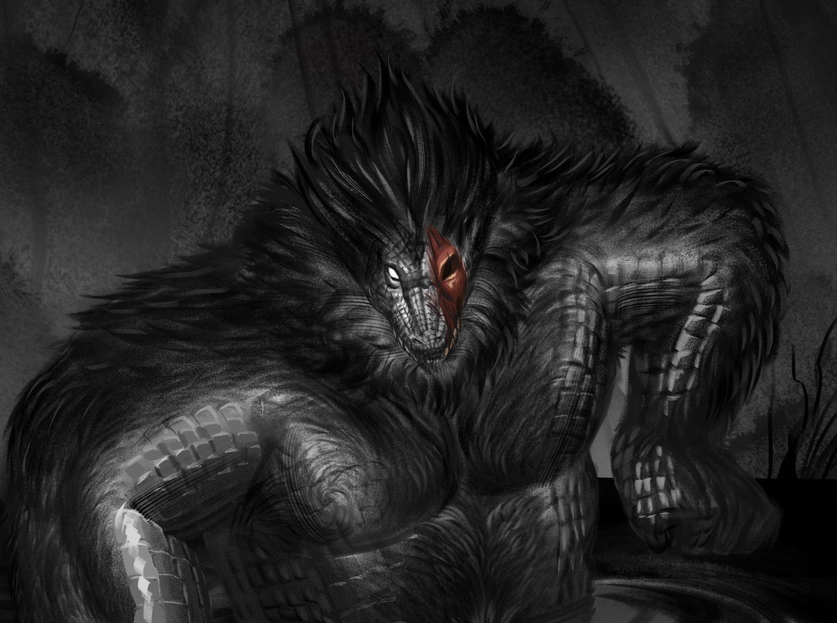 __Matty__14's tweet photo. Day - 2   Maned Crocodile

i have so much catching up to do and i am not putting this much effort anymore (lying)

i may start posting sketches on the day of then posting finished drawings later

(i know i am very late leave me alone 💔) #Weretober2026 https://t.co/S35NYHUSnr
