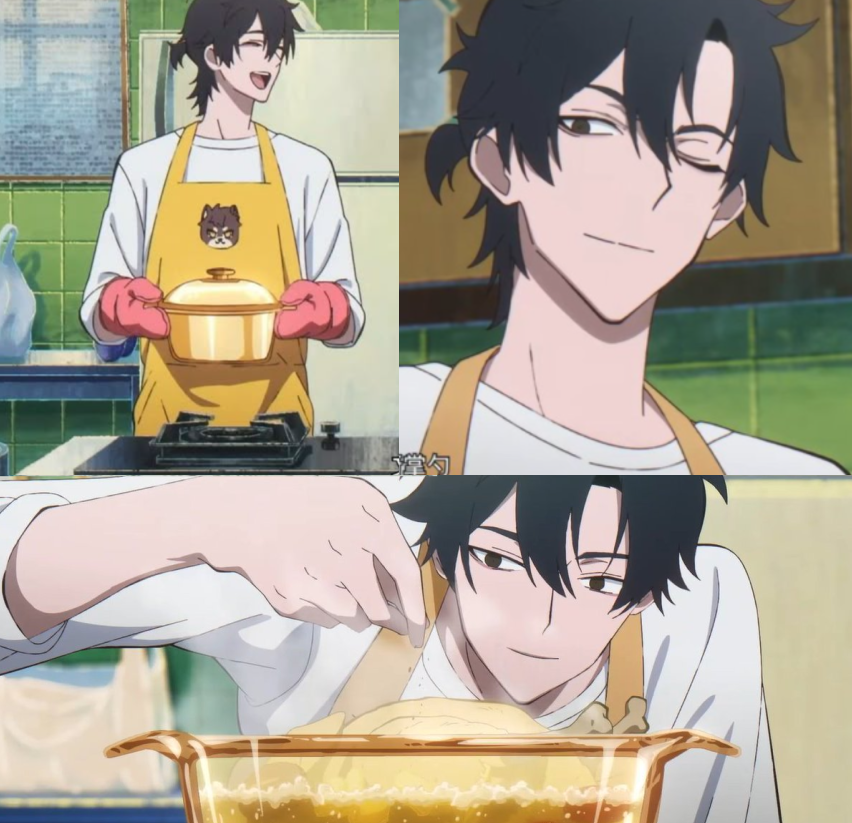 wrathguang's tweet photo. kid cheng xiaoshi learning to cook bc he had no choice after his parents abandoned him, only for it to eventually become something he genuinely loves &amp; now he has people who love him to share it with, people to eat a meal with again… theres something so bittersweet about that https://t.co/aaP9WNUAN8