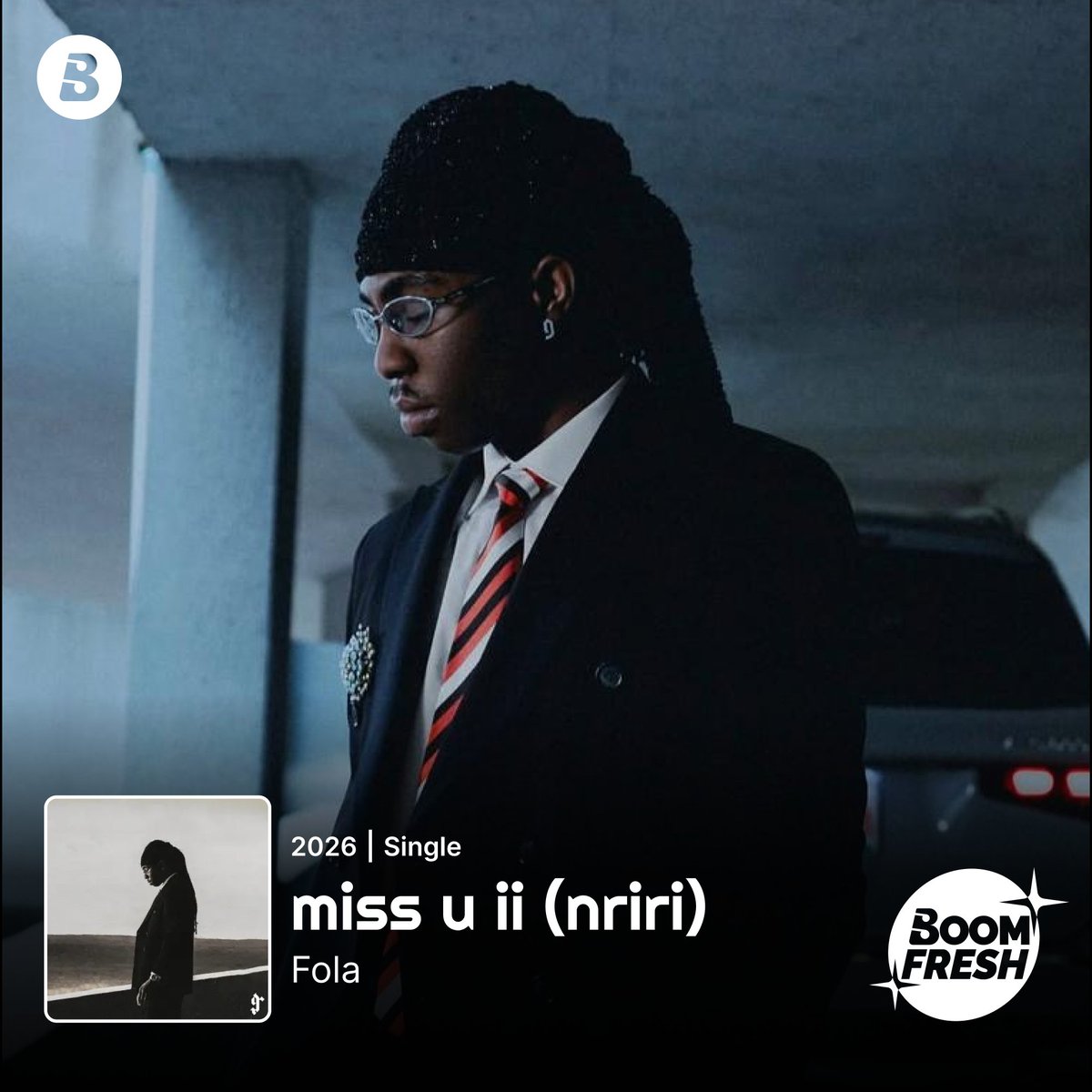 BoomplayNigeria's tweet photo. POV: ...that one song that brings all the feelings back. ❤️❤️🎶

@Folapondis brings us back to that feeling with “miss u ii (nriri)”, a soulful follow-up to his 2023 jam  “Miss You.”

🎧 Press play on #BoomplayMusic
🔗 https://t.co/JHRqOTxyfL

#BoomFresh #FOLA #missuii #NewMusic https://t.co/q7Tjdc06VX
