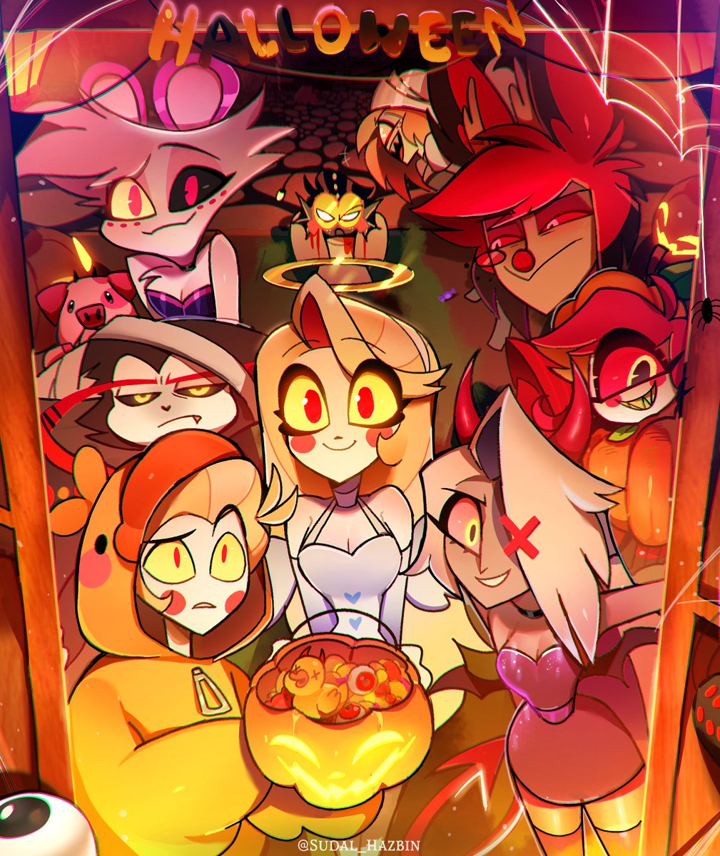 Sudal_Hazbin's tweet photo. Trick or treat!🍬
#HazbinHotel https://t.co/2Rxp1kXcPp