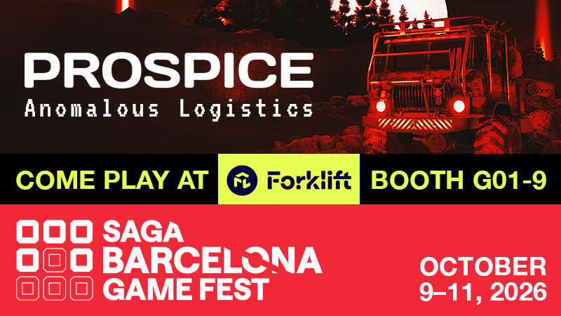 ProjectProspice's tweet photo. Pack some extra fuel. Our next expedition is taking us to Barcelona! 🚙

You’ll be able to play Prospice at @SAGABCNGameFest, meet the Forklift Interactive team and tell us how badly you got your truck stuck somewhere 👀 

See you there! https://t.co/TKLBeicSTk