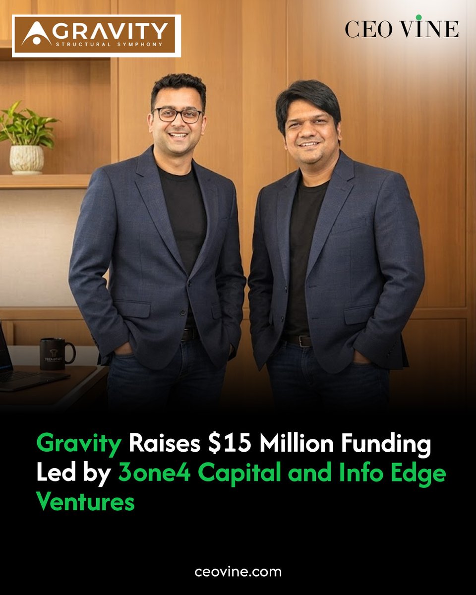 CeoVine's tweet photo. Bengaluru-based home interior materials startup Gravity has raised $15 mn in a mix of equity and debt funding led by 3one4 capital and Info edge ventures.
Read more: https://t.co/WbmRbRkccF
#Gravity #3one4Capital #InfoEdgeVentures #AlteriaCapital #GenesiaVentures #CEOVINE https://t.co/tDpWkfcpDv