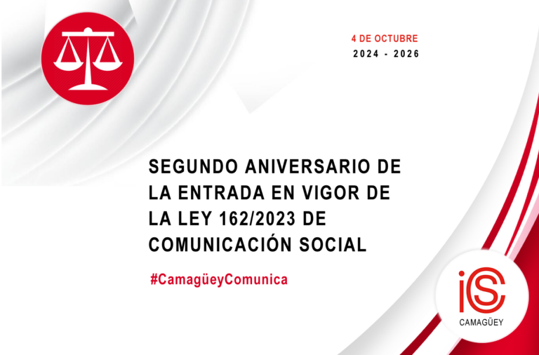 cadenagramonte's tweet photo. 📅 6 de octubre | 📍 Casa de la Prensa, Camagüey

El ICS convoca a comunicadores y directivos a un encuentro de balance a dos años de la Ley 162/2023 de Comunicación Social.

Se evaluarán avances, retos y buenas prácticas en el territorio.

#Camagüey #Ley162 https://t.co/YF6rUZnKYL