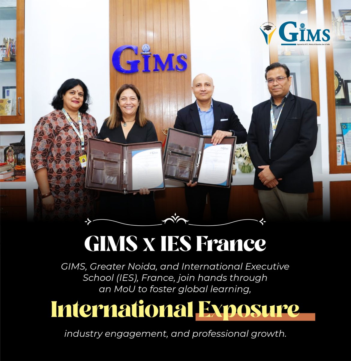 GNIOTCollege's tweet photo. GIMS and International Executive School, France, signed an MoU to strengthen global learning, academic collaboration, expert interactions, research and entrepreneurial development opportunities.
#GIMS #InternationalCollaboration #GlobalLearning https://t.co/TRMp8aYVeQ