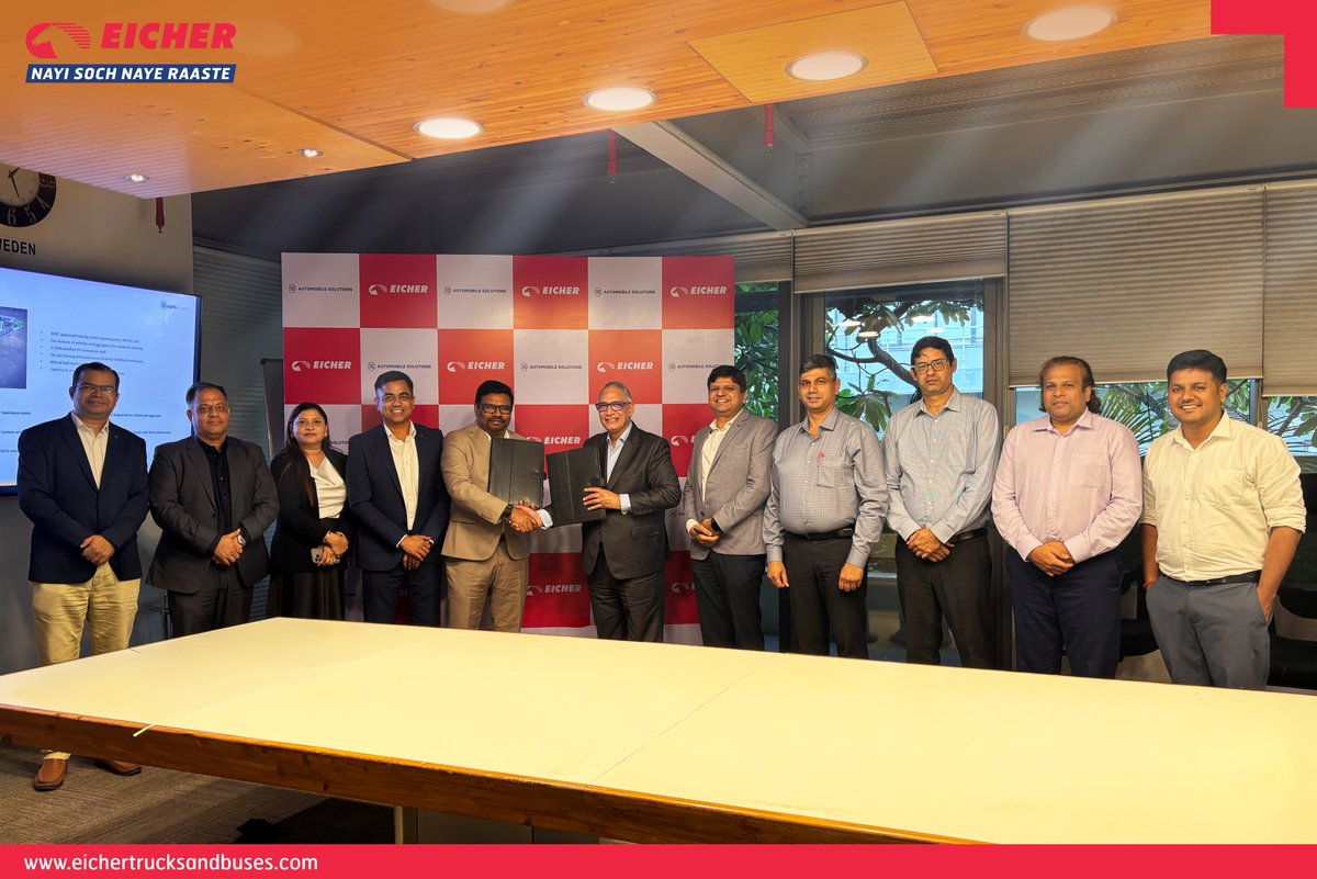ETBIndia's tweet photo. A step towards stronger support for every journey.
Eicher Trucks and Buses partners with myTVS to strengthen 24x7 #RoadsideAssistance for #EicherProX customers, helping enable faster support, seamless service coordination & greater uptime.
#EicherTrucksAndBuses #DrivingProgress https://t.co/z2z5UjB4xO