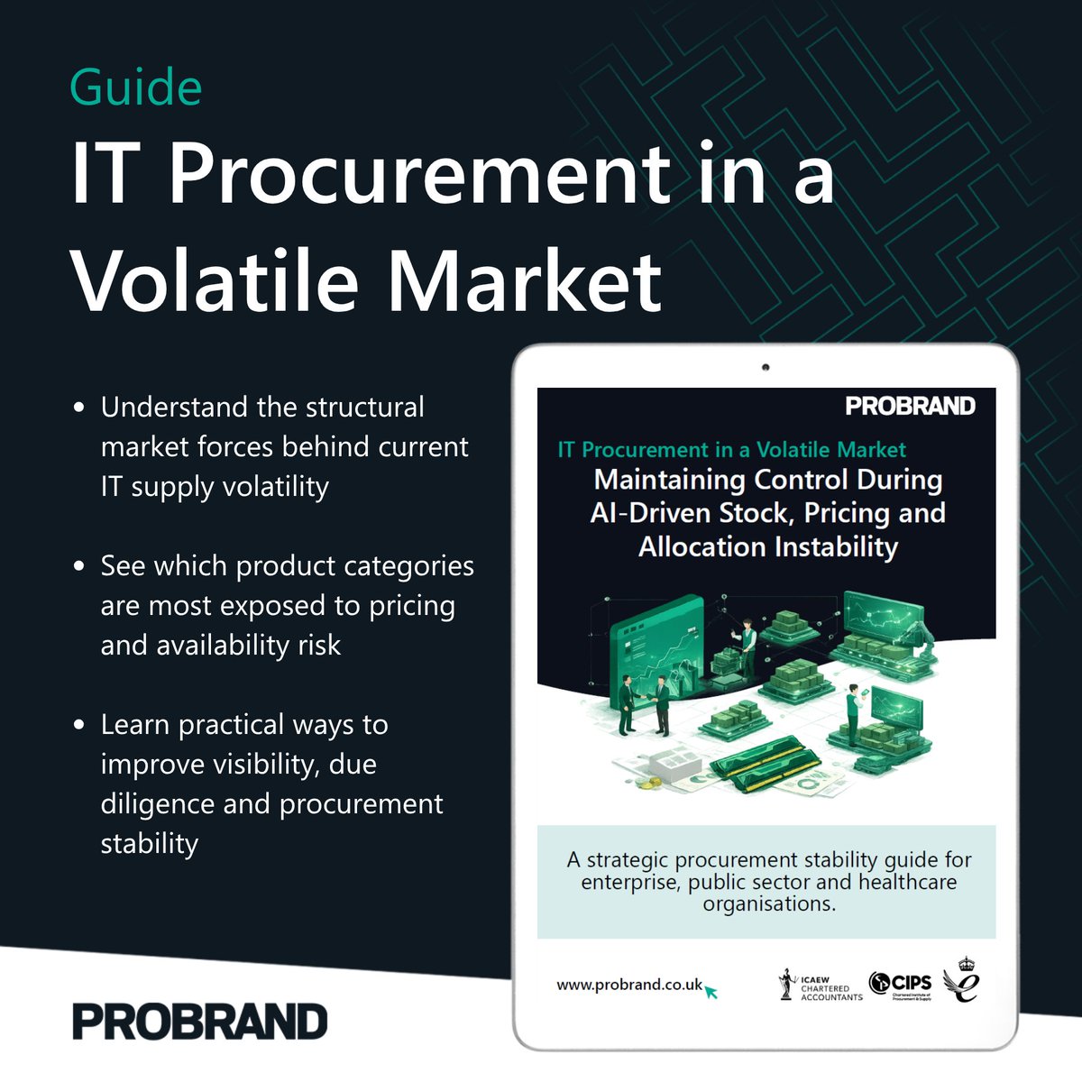 Probrand's tweet photo. IT shortages aren't coming - they're already here.
Our guide covers:
✔️ What's causing the shortages
✔️ The impact on your organisation
✔️ How to stay ahead and secure supply
Access the insights you need to stay ahead: https://t.co/CLcOGX4zUF
#ITProcurement #ITStrategy https://t.co/dNUk6OU0kK