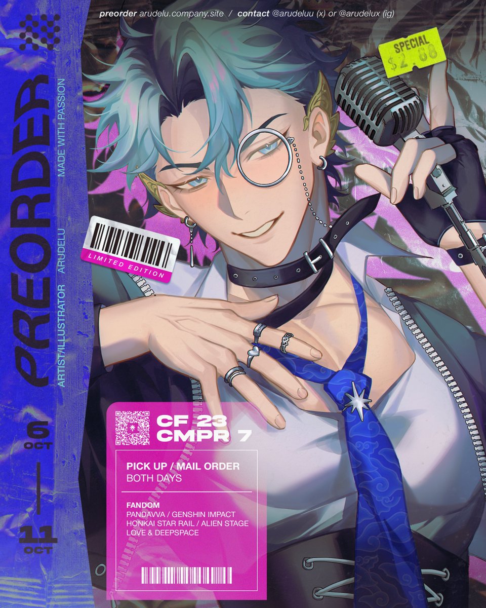 arudeluu's tweet photo. [🔁💗 tysm]
#CF23 + #Comipara7 PO

🧩Join GA
• RT + like + reply which merch is ur fav
• extra entry: tag 1 friend 😉

💌 Until 11 Oct
🫀 PANDAVVA, Phaidei, Varflins, LADS, HSR, Genshin
🌏 GO pls DM
🔗 https://t.co/OgnuraKjdL

[1/4] #comifuro23 https://t.co/vhr2BCrLqU