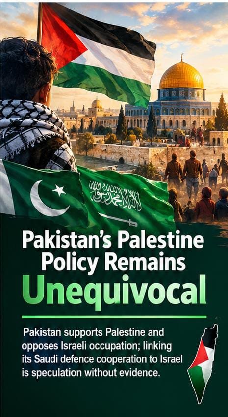 ItsRabiaSoomro's tweet photo. Pakistan’s position is clear: support for Saudi Arabia’s security does not mean support for Israel. 🇵🇰 Pakistan continues to support Palestine and oppose illegal Israeli occupation. Turning every regional security issue into an “Israeli war” narrative is propaganda, not analysis.
#سالار_امہ_عاصم_منیر