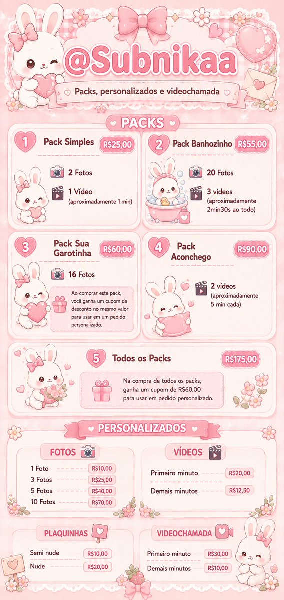 ajudacompack's tweet photo. #compronudes
#compropack

Tabela de preços que fiz pra linda @subnikaa 

Se você ainda não tem a sua é só me chamar que faço pra ti (com IA) sem cobrar absolutamente nada! https://t.co/nXumiyLdgB