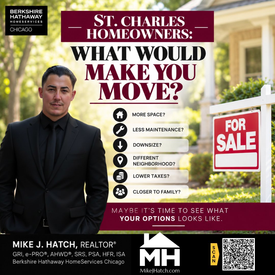 mikejhatchbhhs's tweet photo. 🏡 St. Charles homeowners: What would make you move?
More space? Less maintenance? Downsizing? Lower taxes? Closer to family?

Curious about your options? Reach out to me.

Mike J. Hatch, REALTOR® | BHHS Chicago
https://t.co/IVAuwijhf0

#StCharlesIL #MikeJHatchRealtor #Hatch https://t.co/mOMeK2qwfJ