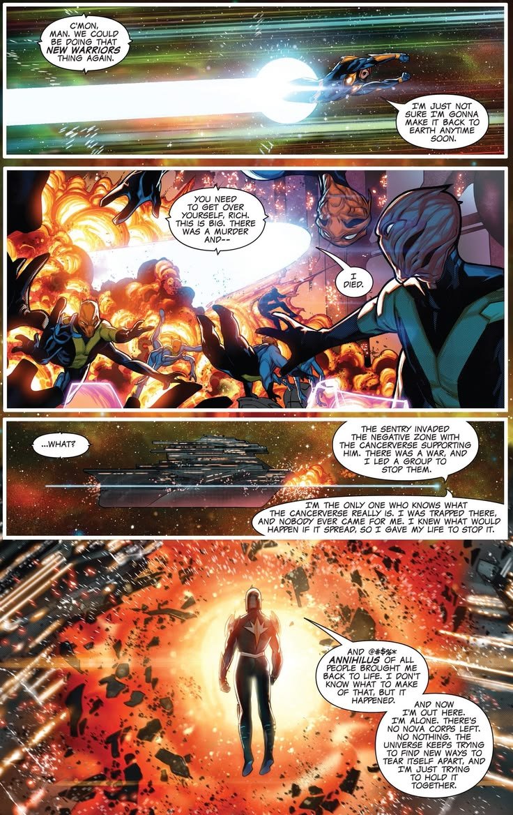 Richard99118106's tweet photo. I find it incredible how much Richard Rider reminds me of Dragon Ball's style. He's a cosmic warrior who travels across the universe, fighting in massive wars against aliens, cosmic entities, and insanely powerful beings, all to maintain order, protect the universe,or save Xandar https://t.co/oLncXdrbmB