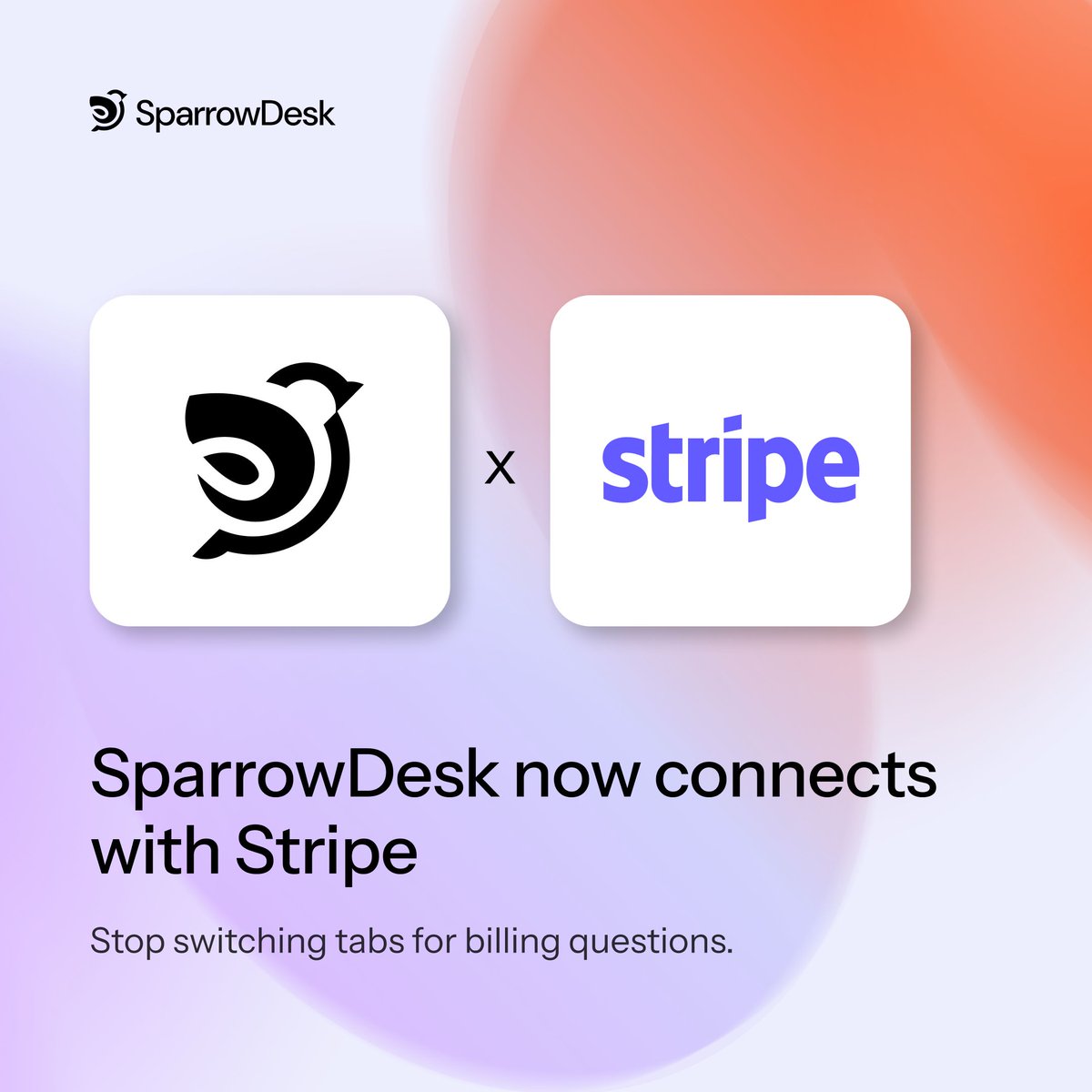 SparrowDesk's tweet photo. SparrowDesk now connects with Stripe.
Subscriptions and recent payments show up right beside the conversation, so your team gets the billing context without switching tabs.
#Stripe #Helpdesk #CustomerSupport https://t.co/uwxbXPHh8i