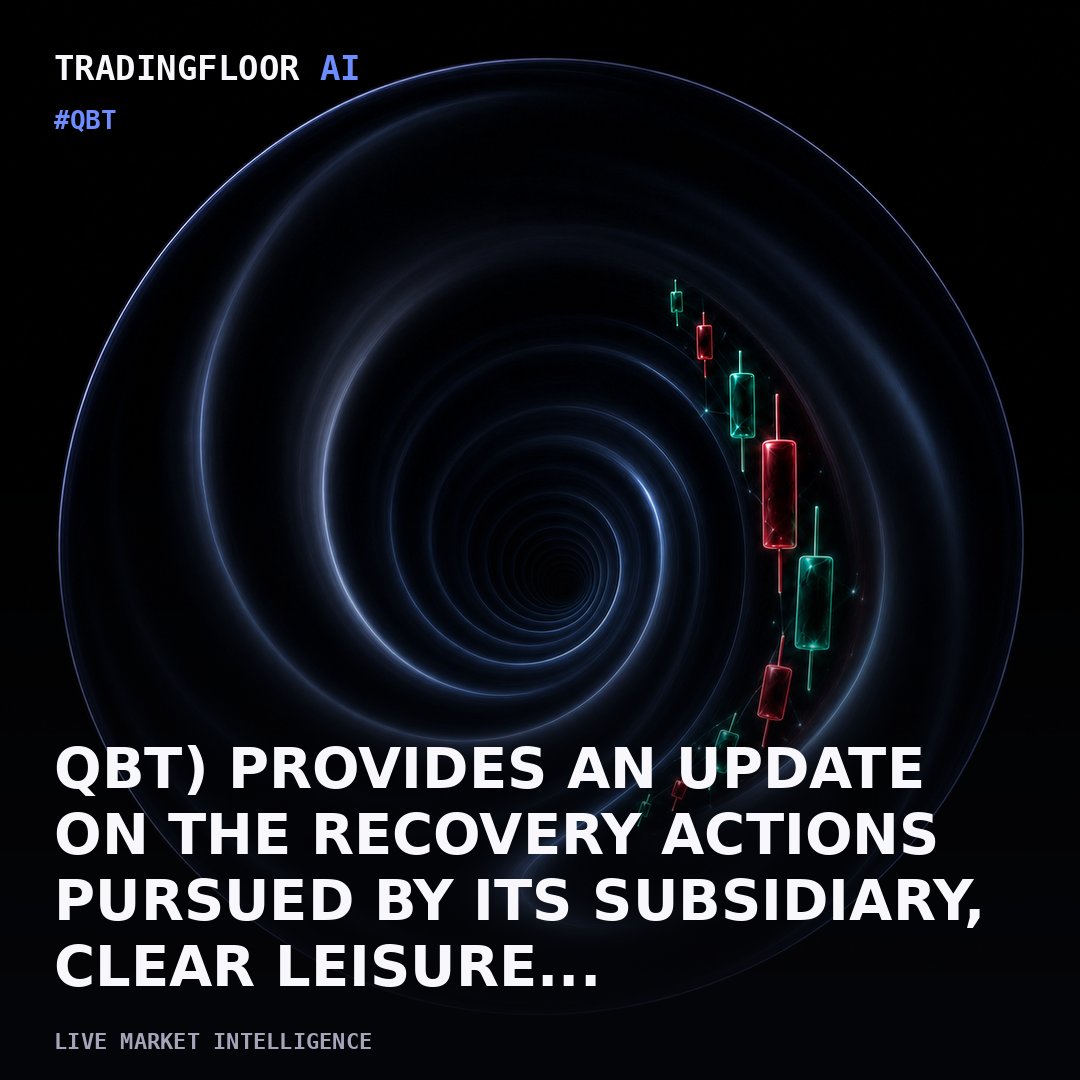 tradingfloorai's tweet photo. β‘ TRADINGFLOOR AI // #QBT
Results AI Score: 50/100. Quantum Blockchain Technologies plc (AIM: QBT) provides an update on the recovery actions pursued by its subsidiary, Clear Leisure 2017 Limited (CL2017), regarding the Sipiem in Liquidazione S.r.l. matter. The court-supervised liquidation procedure for the defendant will delay fund recovery but does not affect CL2017's creditor position or the underlying judgment. The procedure includes all assets of the defendant's estate, supervised by a court-appointed liquidator. AI summary: The court-supervised liquidation of the defendant in the Sipiem case will extend the recovery timeline for Quantum Blockchain Technologies' subsidiary, CL2017, but maintains its creditor rights and the underlying judgment. The process includes all assets of the defendant's estate, overseen by a court-appointed liquidator. Positive: The court-supervised liquidation procedure does not affect the underlying judgment in favour of CL2017 or its position as a creditor. All assets of the defendant's estate are included in the liquidation process, providing a formal framework for asset realisation. Negative: The court-supervised liquidation procedure will extend the timeframe for the recovery of funds compared to the individual enforcement process. The auction of the property previously scheduled for 21 October 2026 will no longer proceed according to the original timetable. Watch: The announcement does not provide financial figures related to earnings, cash flow, or balance sheet changes. The impact of the extended recovery timeline on the company's financial position is not quantified
π¦ #CashFlow π€ #AI π€ #TradingFloorAI
Full market intelligence in bio.