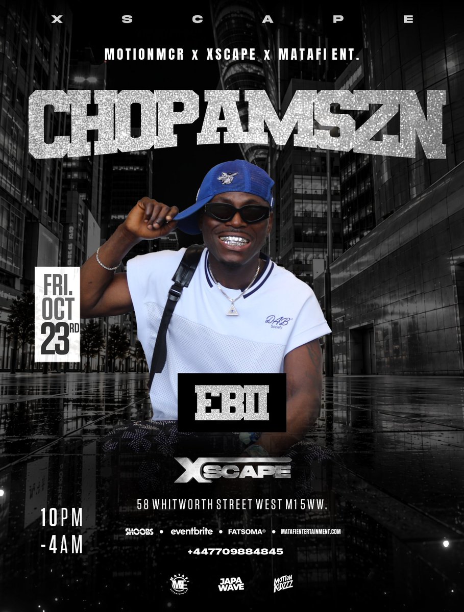 ebiiofficial's tweet photo. 23RD OCTOBER WE OUTSIDE GO GET YOUR TICKETS ASAP  🎟 😎 ⏬⏬⏬
https://t.co/O4k3xQgS3c https://t.co/4GrHblpLnB