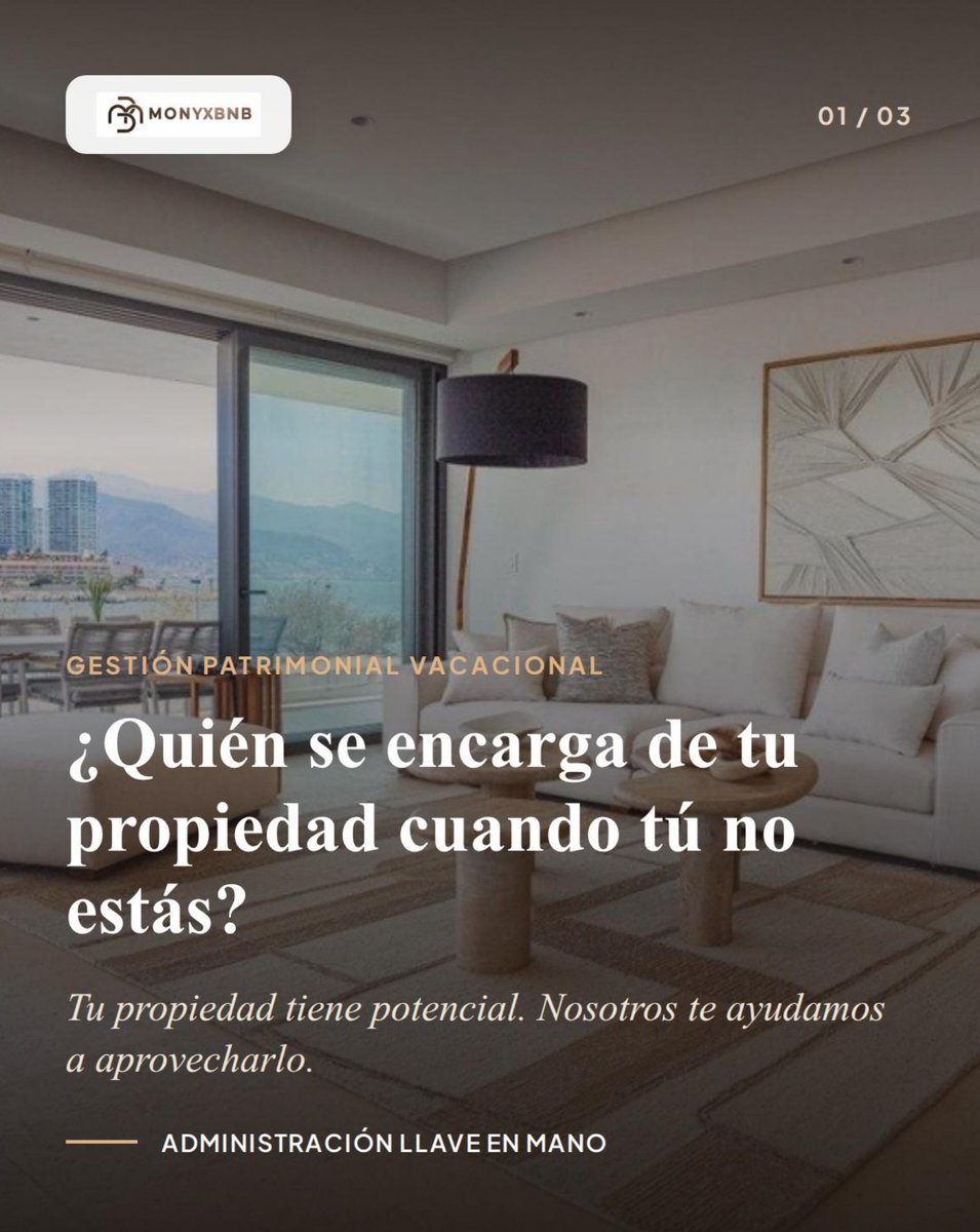 monyxbnb's tweet photo. Administrar una propiedad vacacional va mucho más allá de recibir reservaciones. Se necesita coordinación, atención constante y una estrategia bien definida.

En MonyxBnB te ayudamos a gestionar cada parte de la operación.

#MonyxBnB #PropertyManagement #RentasVacacionales #AirbnbHost #PuertoVallarta