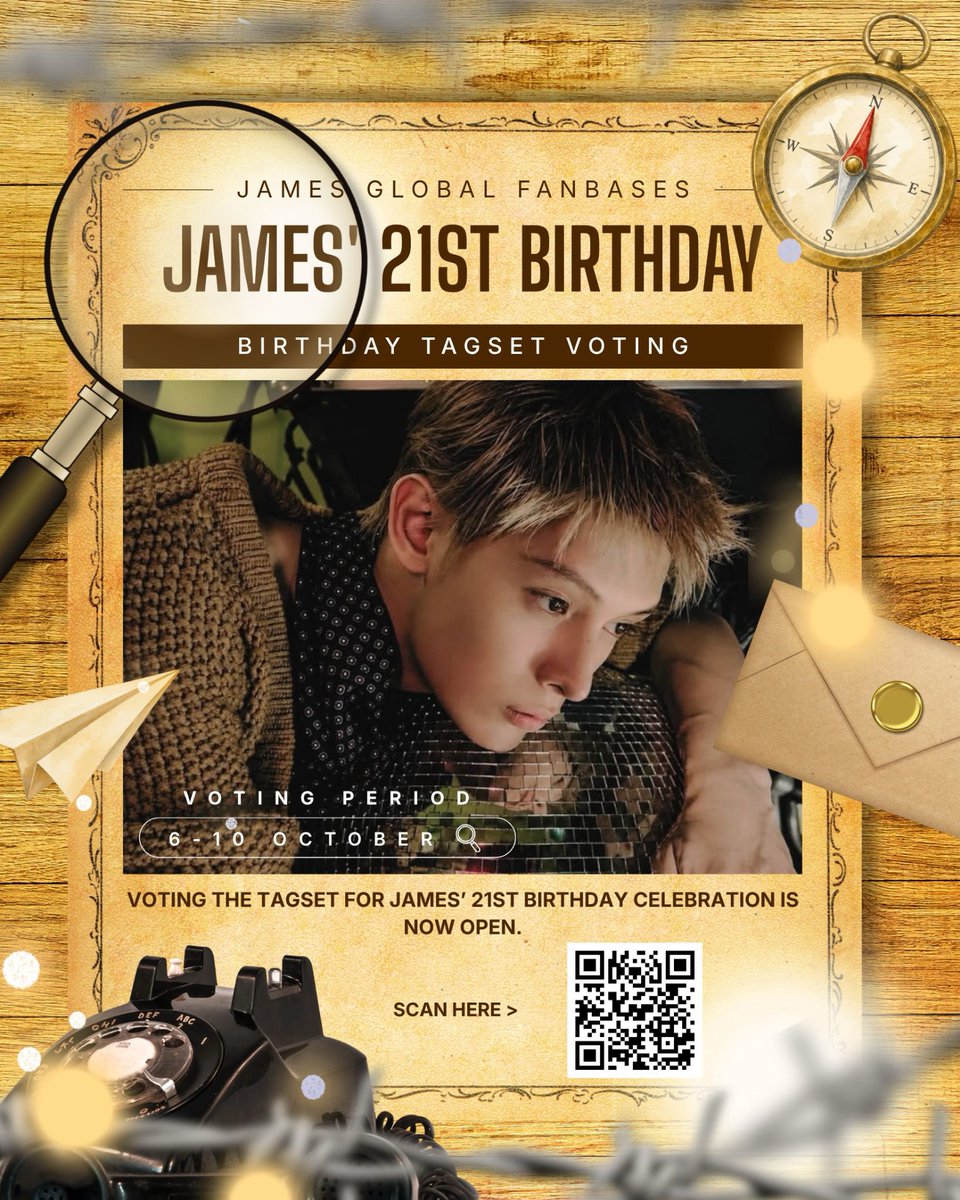 CHAOSJAMES_TH's tweet photo. [TAGSET VOTING] 𝐉𝐀𝐌𝐄𝐒’𝐬 𝟐𝟏𝐬𝐭 𝐁𝐈𝐑𝐓𝐇𝐃𝐀𝐘 

ขอเชิญทุกคนมาร่วมกันโหวตเลือก Tagline & Hashtag สำหรับใช้ฉลองวันเกิดปีที่ 21 ของเจมส์ในปีนี้กันค่ะ 

ทางบ้านเบสเจมส์ได้ร่วมกันเตรียมตัวเลือกไว้ ทั้งแฮชแท็กภาษาอังกฤษและเกาหลี สามารถเข้าไปดูตัวเลือกและร่วมโหวตแท็กที่ถูกใจที่สุดได้ที่ลิ้งค์ด้านล่างนี้ได้เลยนะคะ

🔗 https://t.co/lrzpbJr9yh

🩷 ช่วงเวลาโหวต 6 – 10 ต.ค. 2026 
🖤 ปิดโหวต 21:59 น. เวลาไทย

มาร่วมเป็นส่วนหนึ่งในโปรเจกต์วันเกิดของเจมส์ไปด้วยกันนะคะ ♡

— James Global Fanbases