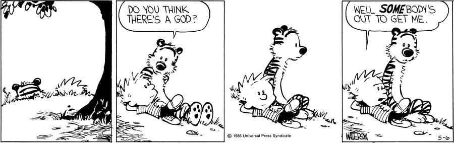 Calvinn_Hobbes's tweet photo. Big questions are always better under a tree with a friend.
#CalvinandHobbes #DeepThoughts https://t.co/K6gJbTFG5N