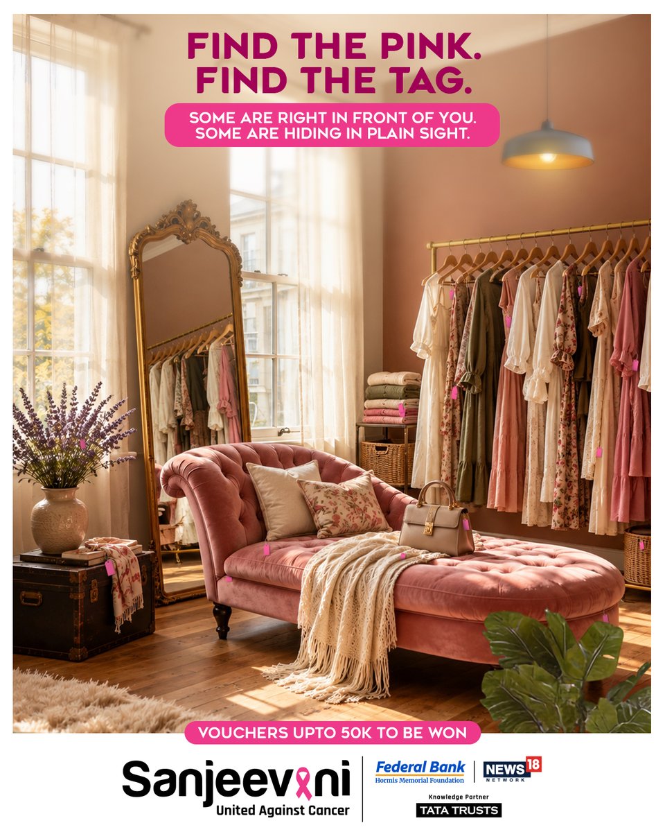 Sanjeevani_Nw18's tweet photo. The Pink Tags are hiding in plain sight!
Spot them all and get a chance to win vouchers worth up to ₹50K!
How to participate:
👀 Spot all the Pink Tags
🔢 Count them
📸 Mark them in the photo
💬 Comment or DM us your answers  

20 lucky winners will be chosen at random, at the sole discretion of Sanjeevani.

T&C Apply: Open to legal residents of India, 18+. Sanjeevani’s decision is final, binding and it reserves the right to modify, suspend or withdraw the contest or change the rules at any time.

#SpotThePinkTag #Sanjeevani #Contest #ContestAlert #ContestIndia
