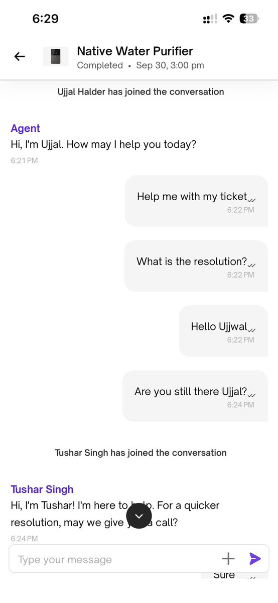 rishabh0201's tweet photo. @UC_Assist If there’s anything I appreciating, then that is the level on consistency. How your team has been consistently and constantly failing miserably at customer support.
Bringing in #UjjalHalder and #TusharSingh to the picture

 @urbancompany_UC @UC_Assist @abhirajbhal @varunkhaitan https://t.co/phV9PYKGXS