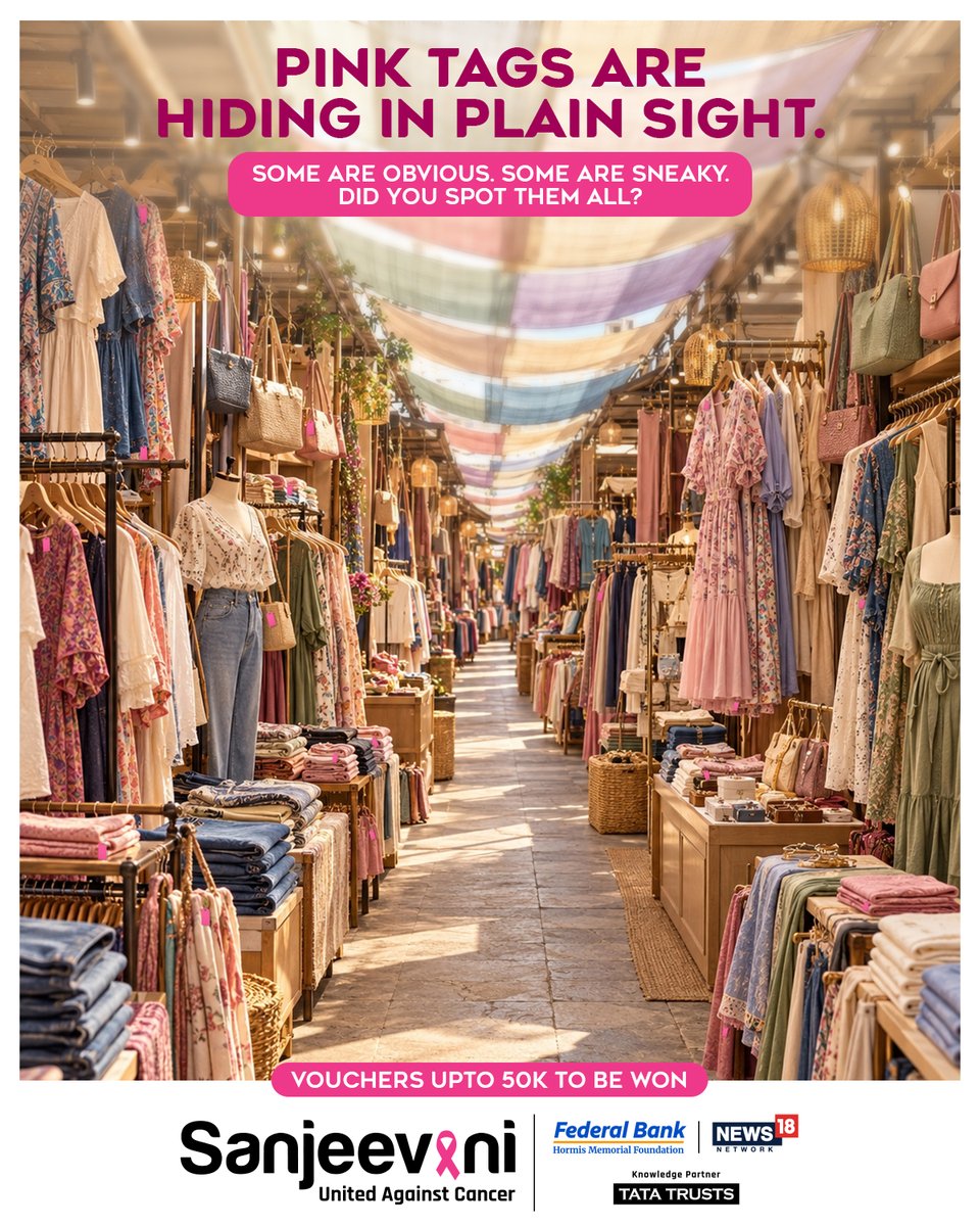 Sanjeevani_Nw18's tweet photo. The Pink Tags are hiding in plain sight!
Spot them all and get a chance to win vouchers worth up to ₹50K!
How to participate:
👀 Spot all the Pink Tags
🔢 Count them
📸 Mark them in the photo
💬 Comment or DM us your answers  

20 lucky winners will be chosen at random, at the sole discretion of Sanjeevani.

T&C Apply: Open to legal residents of India, 18+. Sanjeevani’s decision is final, binding and it reserves the right to modify, suspend or withdraw the contest or change the rules at any time.

#SpotThePinkTag #Sanjeevani #Contest #ContestAlert #ContestIndia