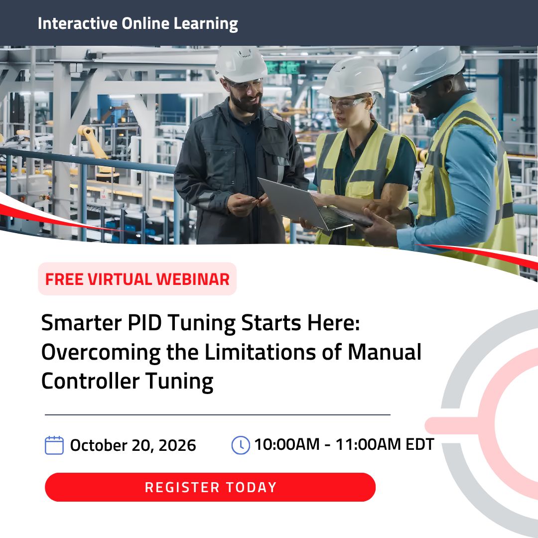 Control_Station's tweet photo. 🔗 Register today: https://t.co/JxtmWds5q3 

Learn how real operating data can be used to build reliable models, test PID performance before implementation, and find tuning parameters with fewer iterations.

#PIDTuning #PIDControl #ProcessControl #ProcessEngineering https://t.co/uH3VouEl2F