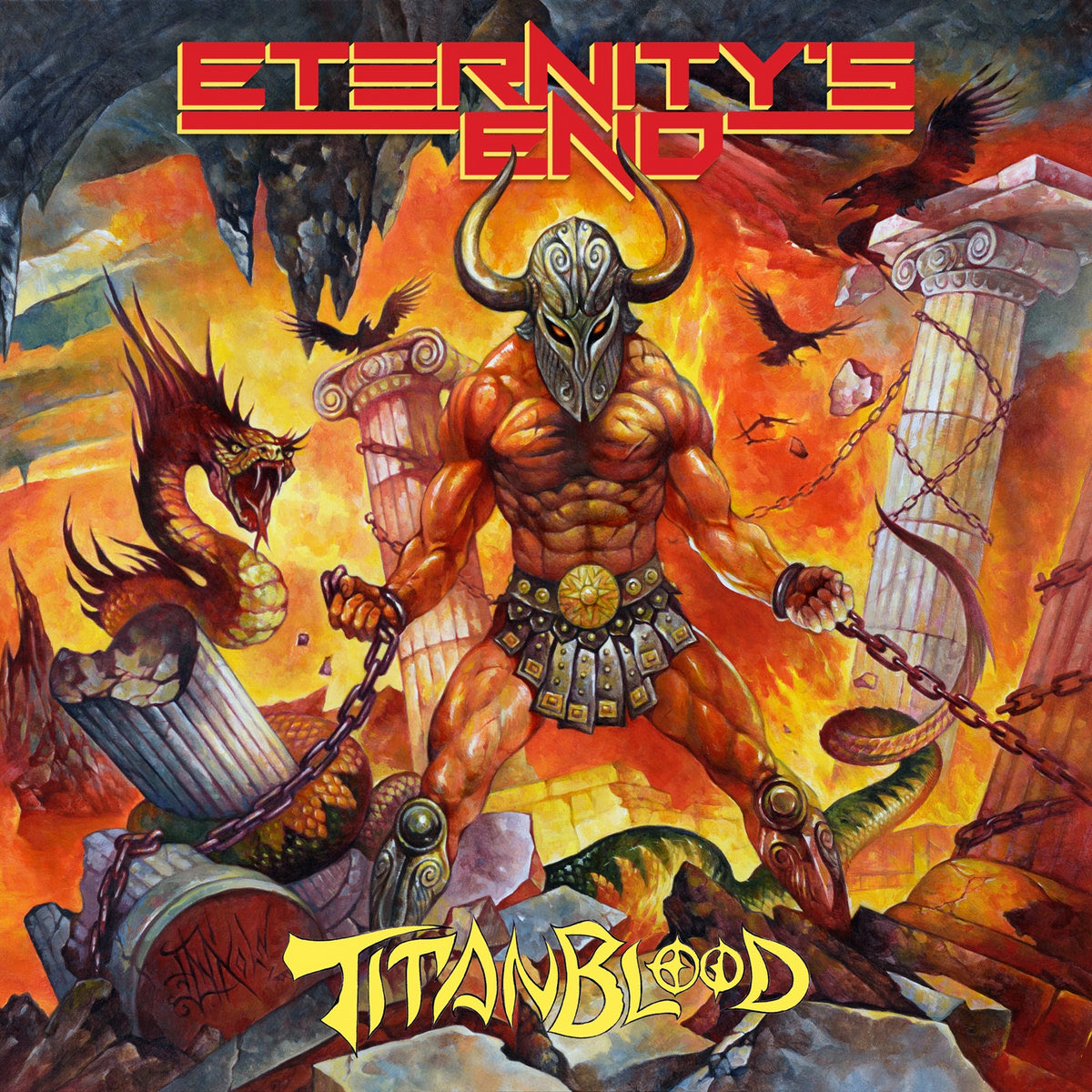 TaihoCode701's tweet photo. 11月に出るEternity’s Endの4th “Titanblood”がメタルかくあるべしの理想的なジャケで、これだけで値段の元はとったような気がする。 https://t.co/Kc6ql9CVQS