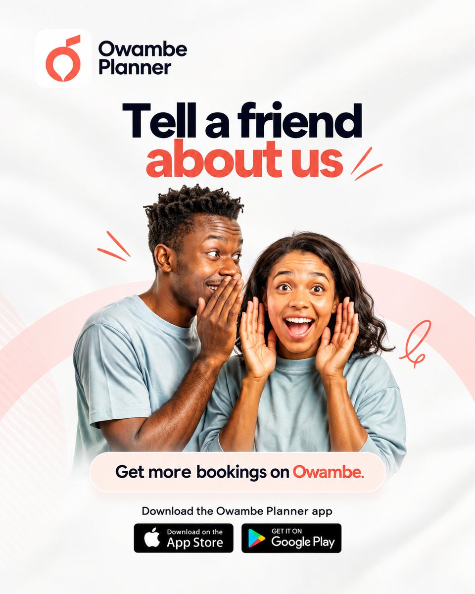 owambeplanner's tweet photo. Know a vendor doing great work but struggling to get seen?

Tell them about Owambe Planner.

One referral could put their business in front of their next customer. https://t.co/Hj6ariJkHu