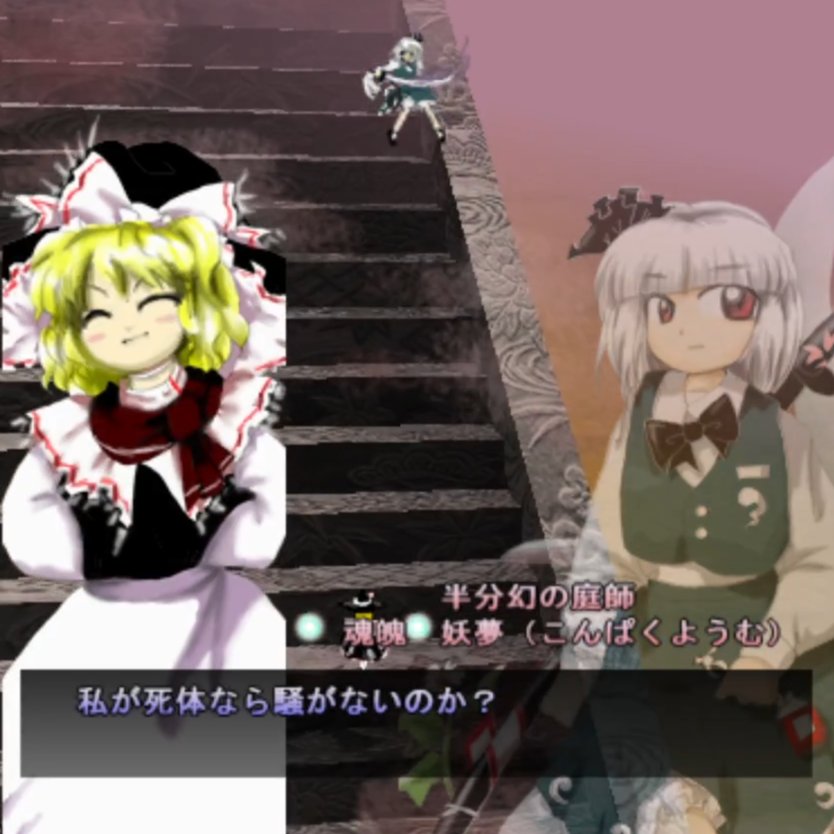 WSS_1024's tweet photo. 死体なら騒がない妖夢さん https://t.co/WBVlJSUqLi