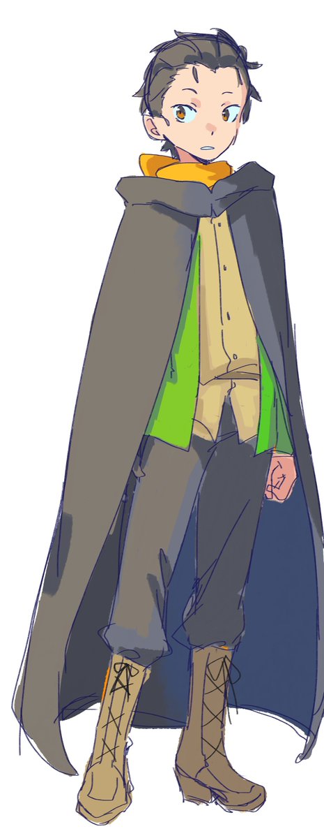ZZA6d7G1Ip7930's tweet photo. 唐突に全身描きたい時がある（ｽﾊﾞﾙ初描きかも） https://t.co/5YymF26W8p