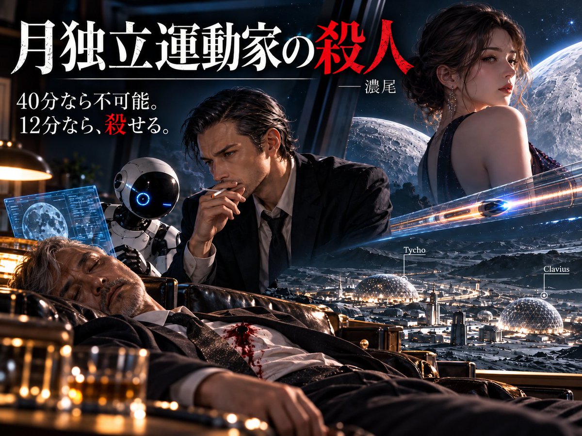 takaikiga's tweet photo. 月独立運動家の殺人 - 濃尾https://t.co/VY6s5pQ2ys 
＃SF ＃ミステリー ＃月 https://t.co/PT4AjcSP0w