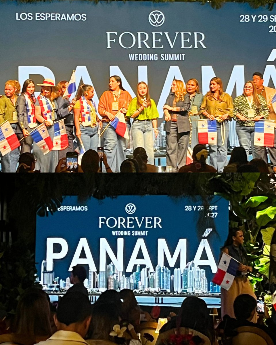 promtur_panama's tweet photo. 💍🌎 Panamá será sede del Forever Wedding Summit 2027, una de las principales cumbres de la industria de bodas y turismo de romance en Latinoamérica.

El anuncio se realizó durante la edición 2026, celebrada en Medellín.

#PanamaAnfitrionDelMundo #PanamaHostToTheWorld #Turismo https://t.co/HU1wAFLhNv