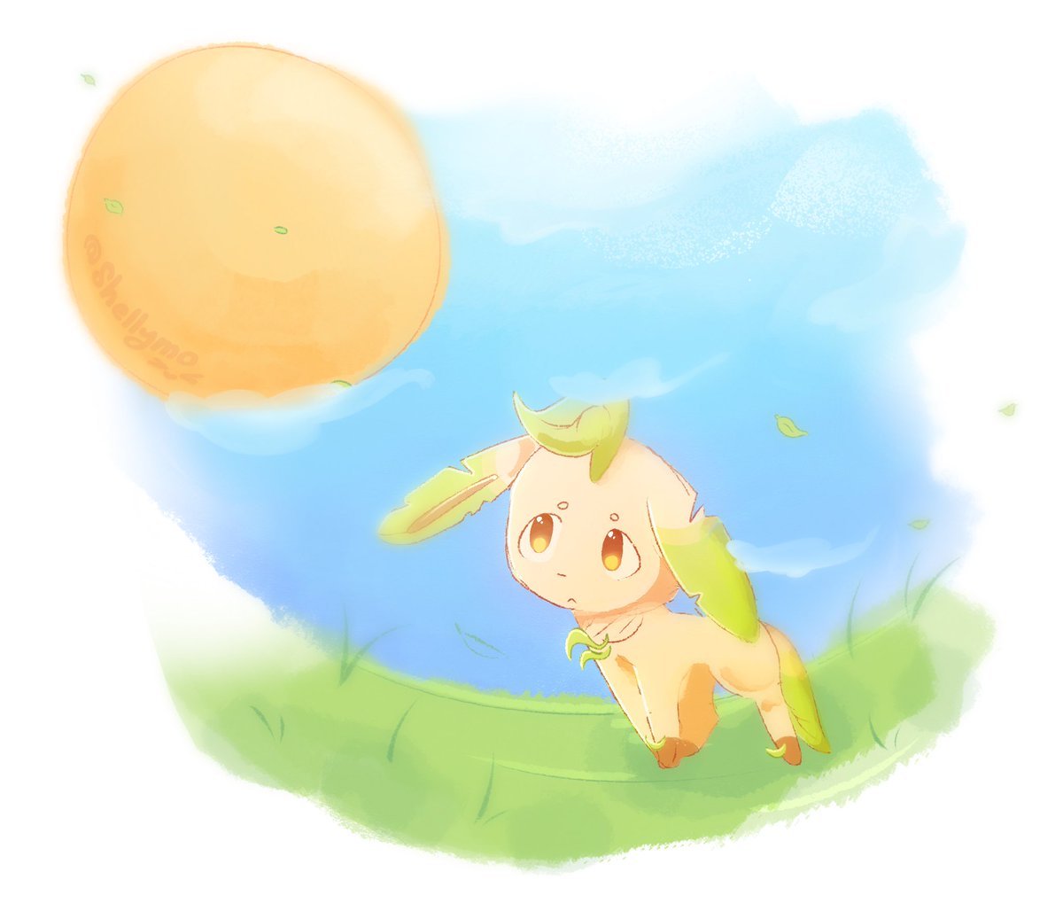 shellymo_'s tweet photo. sunny day 

(#leafeon #pokemon) https://t.co/BQuA6Z073l
