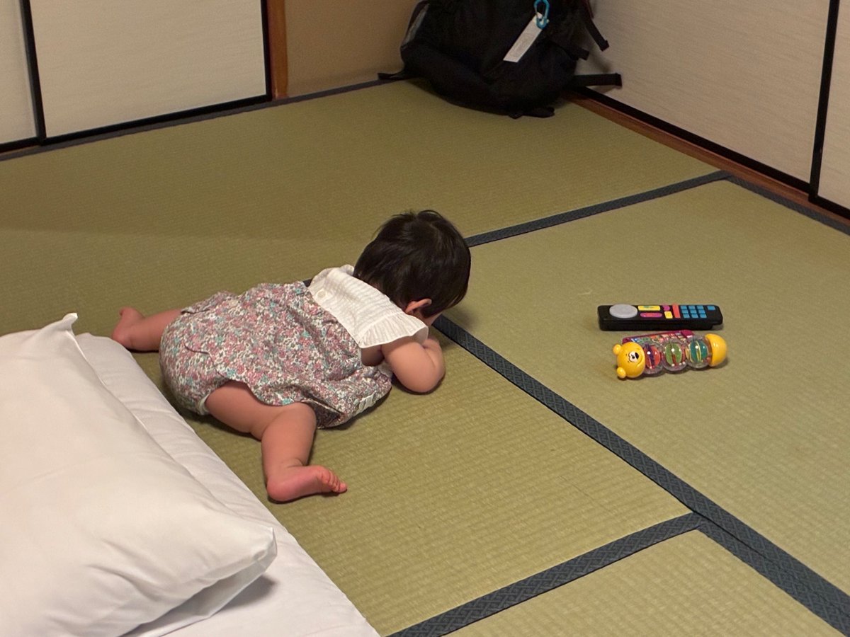 Chelyidae_'s tweet photo. 今日は家族で大江戸温泉物語に来ています😆✨
畳で娘ものびのび遊べています🤩
知らない環境でも割と平気そうです😁 https://t.co/wdrCY2bTgc
