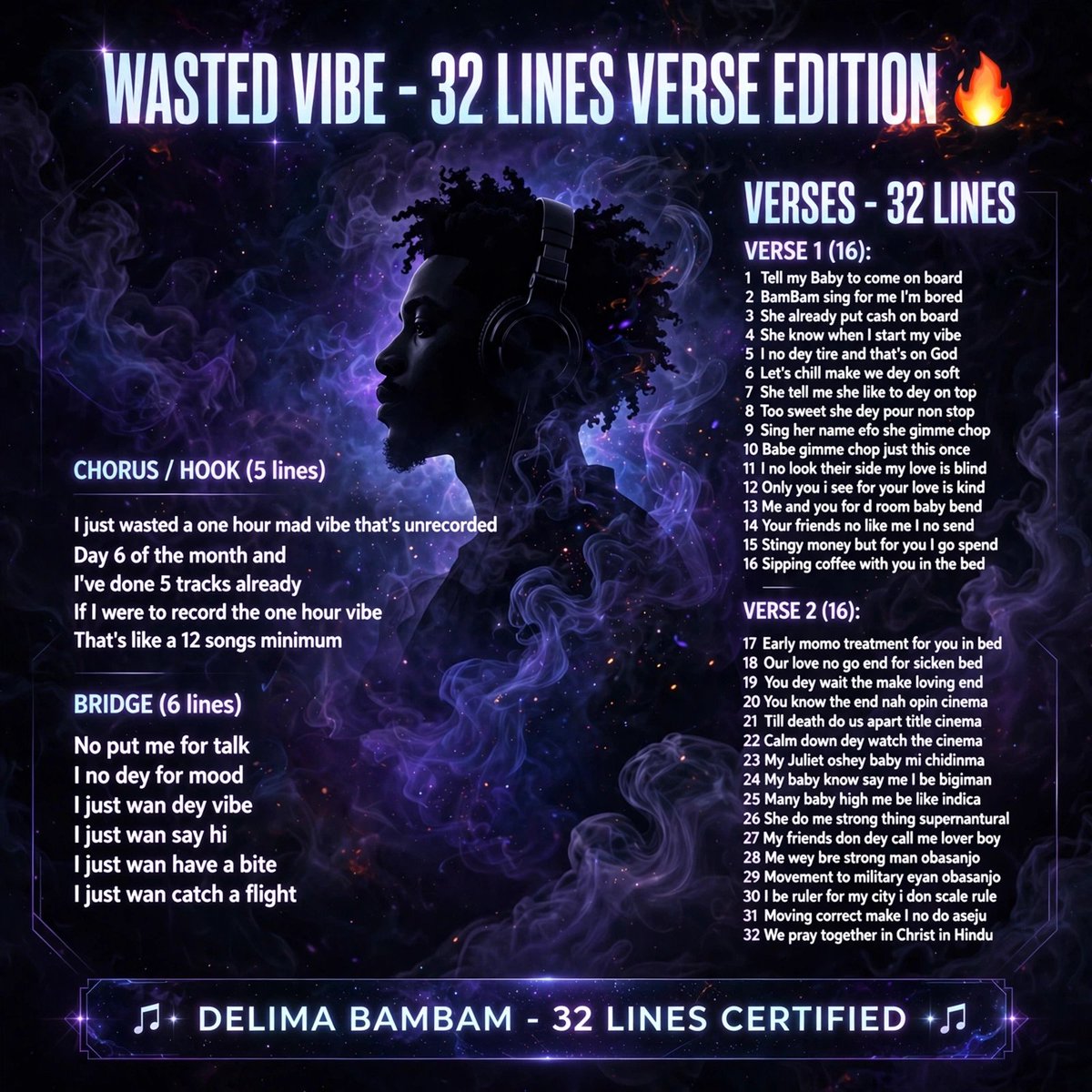 delimabam's tweet photo. Title: Wasted Vibe
Raw, Unedited, unrefine vibe 
#Lyrics #vibe #music #composer #instrumental #production #Art #Creative #viral #foryou #foryoupage #Bambam https://t.co/UlKQEFwt9E