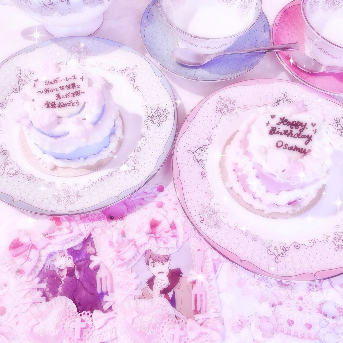 id1neko's tweet photo. さやたまのおさむさまのお誕生日当日に一緒にお祝いしたよおー♡ナイスタイミングでハロイベきたからわたくしはそれをかいてもらいました！が鬼ギチギチですみませんすぎる おめでとう！ふたりとも https://t.co/5kEjp6N9tH