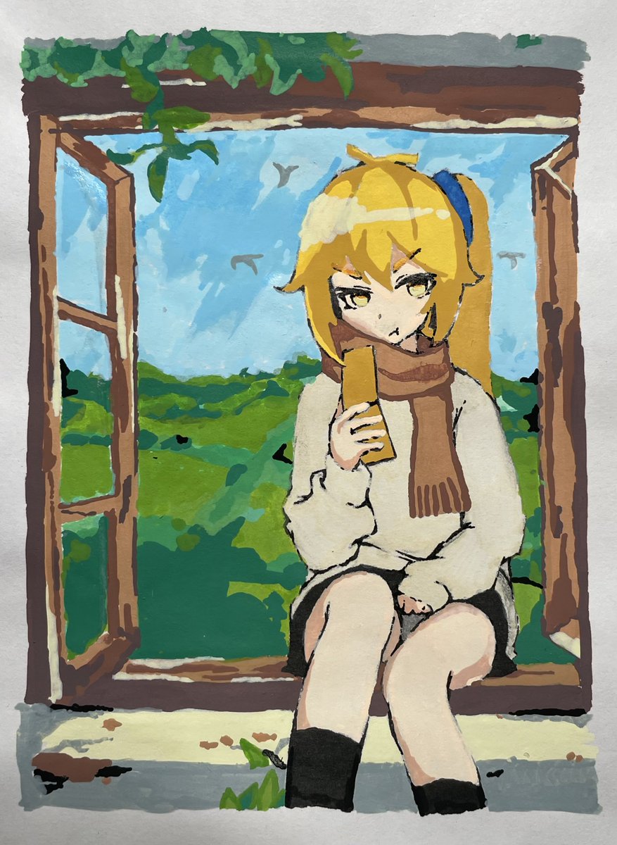 Q6224559717736's tweet photo. Hey, don’t sit on the windowsill

#亞北ネル #akitaneru https://t.co/EK9Fof0tOp