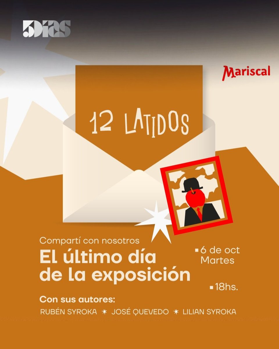 5DiasPy's tweet photo. ❤️🎨 12 corazones, 3 artistas y una nueva mirada al legado de San Roque González de Santa Cruz.

Mariscal presenta “Doce Latidos”, una exposición de arte contemporáneo que combina luces, sonidos, texturas y distintas materialidades para explorar la identidad, la espiritualidad y la cultura paraguaya.

👀 ¿Qué historias cuentan estos 12 corazones?

Conocé más en @shoppmariscal 

#5Días #DoceLatidos #ArteParaguayo #Cultura #Paraguay