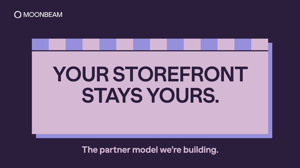 MoonbeamNetwork's tweet photo. Your customers shouldn’t have to leave your product to use agent settlement.

Moonbeam Protocol’s proposed partner model keeps registration, buying and payouts on your surface, with your merchants named on the receipts. (https://t.co/g19MjPixFR) https://t.co/dPEejyMIXE
