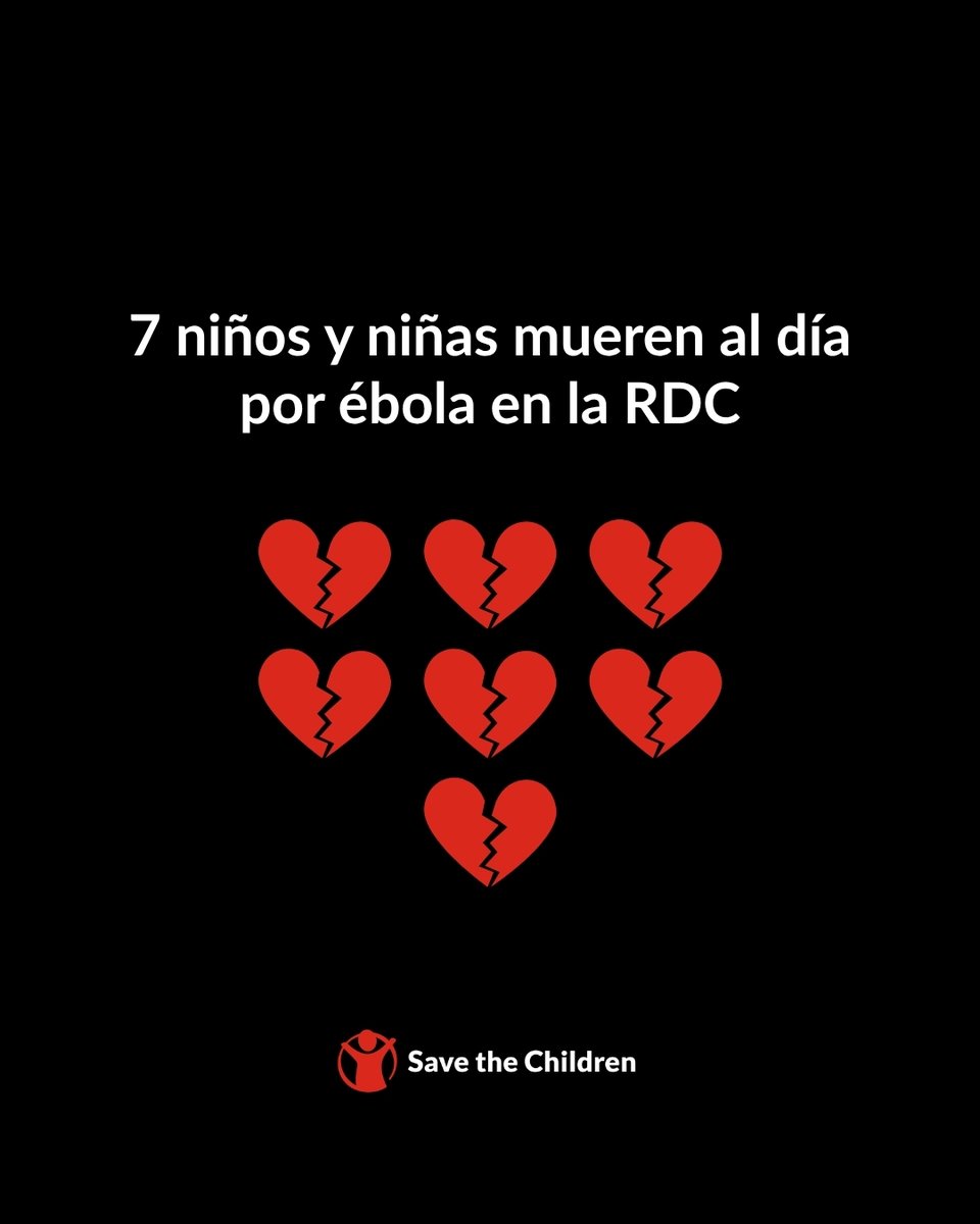SaveChildrenEs's tweet photo. El ébola sigue avanzando en RDC y la infancia está pagando un precio devastador.
+2.000 niños y niñas han contraído la enfermedad desde mayo y 961 han muerto.
Trabajamos para prevenir contagios, garantizar atención y proteger a la infancia afectada. ❤️
https://t.co/wVDaLf25qG https://t.co/VgDlhq08Oa