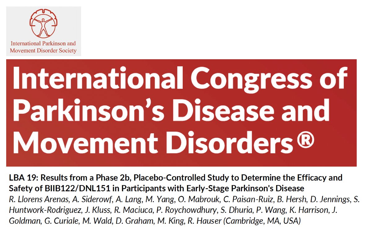 MichaelOkun's tweet photo. Long anticipated results are out for the Phase 2b LUMA trial that tested BIIB122/DNL151, an oral brain-penetrant inhibitor of LRRK2, as a potential disease-modifying therapy in 648 participants with early-stage Parkinson’s disease. Results just announced in a late breaking abstract at the MDS Congress in Seoul this week. Despite clear evidence that the drug engaged its biological target, including >90% reduction in blood pS935 LRRK2, ~50% reduction in urinary BMP and ~30% peak reduction in CSF pRAB10; this biological activity did not translate into clinical benefit. BIIB122/DNL151 did not significantly delay worsening on the combined MDS-UPDRS Parts II and III primary endpoint and showed no benefit on secondary outcomes. Overall adverse and serious adverse event rates were similar to placebo, although treatment discontinuation due to adverse events was higher with BIIB122/DNL151. This is an important and sobering result: the drug appears to have hit the LRRK2 pathway, but hitting the biological target was not enough to slow clinical Parkinson’s progression in this population over the period the drug was administered.
https://t.co/lKjrkSSUKn @movedisorder