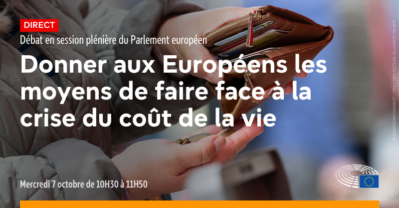 Europarl_FR's tweet photo. #Économie | Après avoir débattu hier des moyens de rendre le logement abordable, les députés européens échangent aujourd’hui avec des représentants de la Commission et du Conseil sur la crise du coût de la vie.

🕐de 10H30 à 11H50
🔴 Suivez le direct : https://t.co/o17dZ1p3Y5 https://t.co/8umeSue3JQ